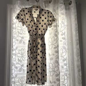 Small/medium cream polka dot Boutique dress